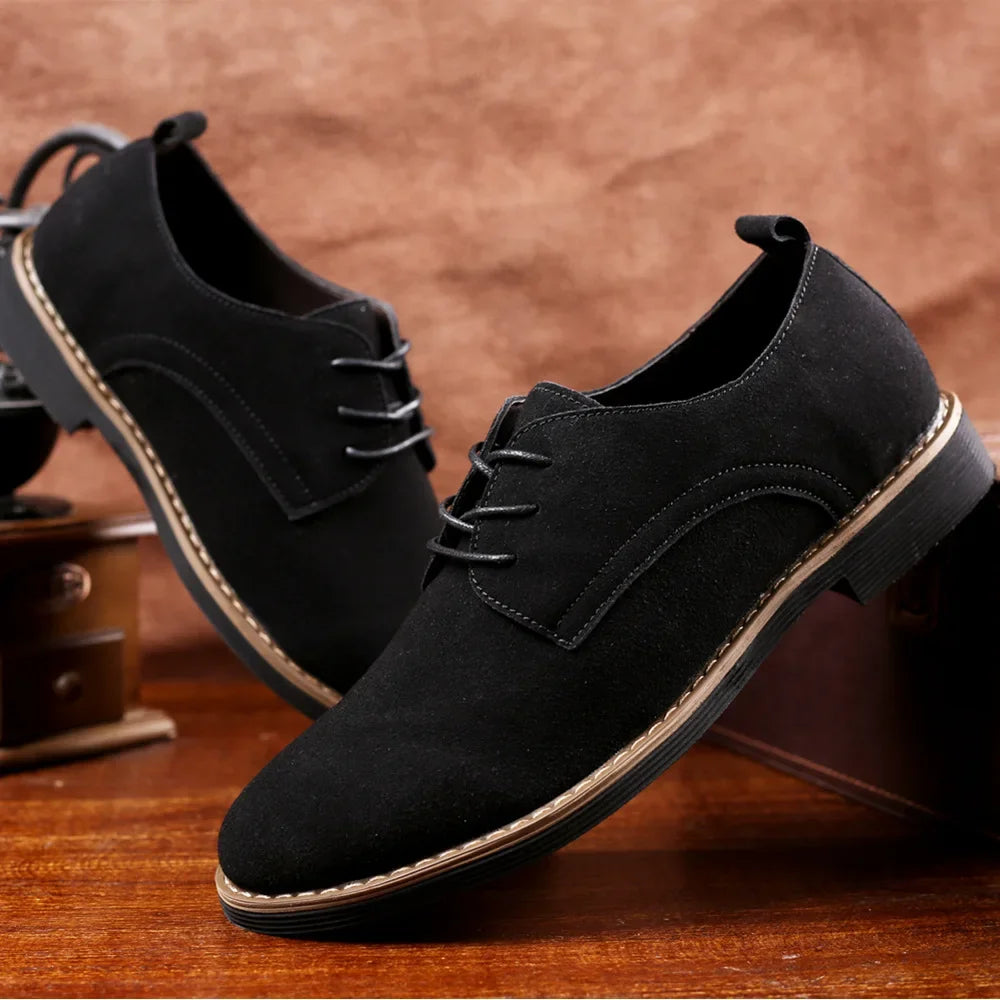 Chaussure Homme Suede Leather Men Shoes Oxford Casual  Classic Sneakers Comfortable Footwear Dress Large Size Flats