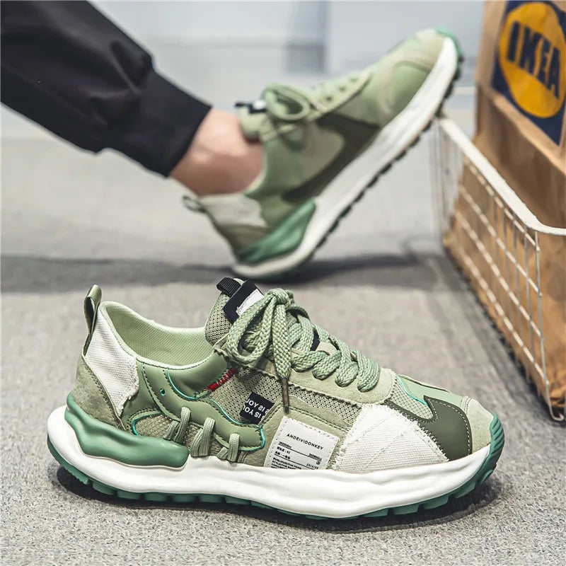 Men's Sneakers New Casual Shoes for Men Versatile Outdoor Breathable Running Shoes Mesh Lace Up Male Flats Tenis Masculino