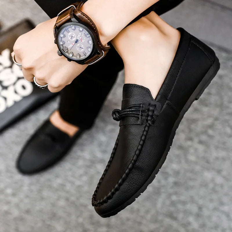 Men Loafers Shoes Man Comfy Slip-on Drive Moccasins Footwear Male Brand Leather Boat Shoes Men Casual Shoes