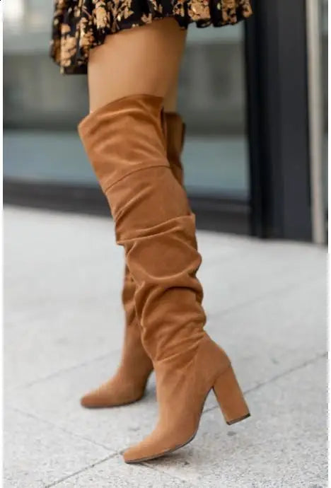 Women's Boots Autumn Winter Footwear Boots-Women Pointe Shoes Luxury Designer Sexy Thigh High Heels