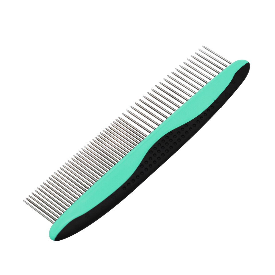 Pet Stainless Steel Needle Row Comb With Sparse And Dense Double Teeth Open Knot Combs For Dogs Cats Hair Removal Beauty Product Blue