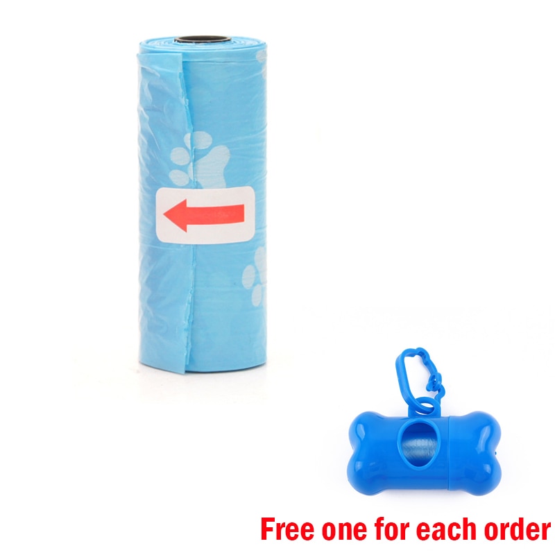 Pet Supplies Dog Poop Bags for Waste Refuse Cleanup Puppy Cat Pooper Scooper Bag Rolls Outdoor Clean 5-100Rolls(15 Bags/ Roll) blue, 10 rolls 150 bags