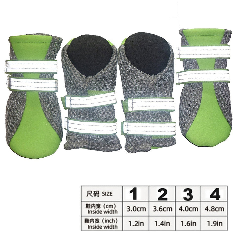 4pcs/set Waterproof Pet Dog Shoes Antiskid Puppy Rain Shoes Chihuahua Walking Boots Breathable Cat Socks Pet Paw Accessories 1200-2, 1