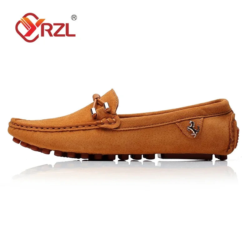 Loafers Men Big Size 48 Soft Driving Moccasins High Quality Flats Genuine Leather Shoes Men Slip-on Suede Loafers for Men