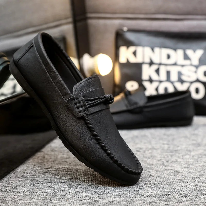 Men Loafers Shoes Man Comfy Slip-on Drive Moccasins Footwear Male Brand Leather Boat Shoes Men Casual Shoes