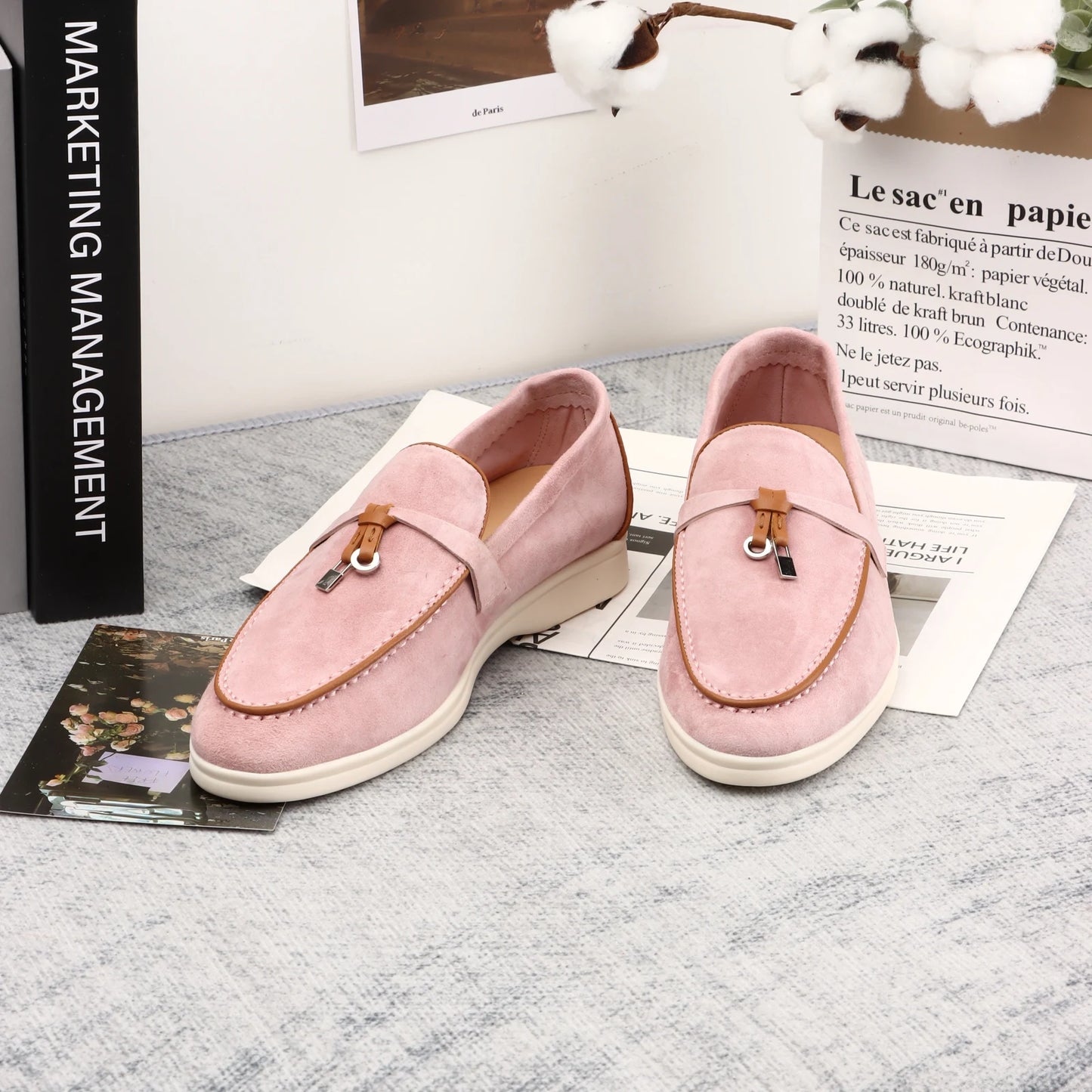 Women Leather Loafers Casual Shoes Brand Comfortable Walking Woman Shoes