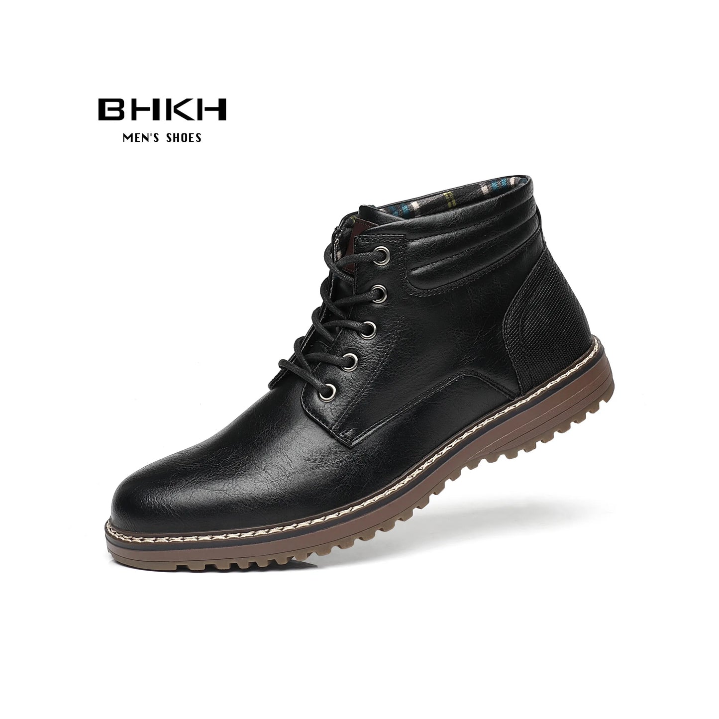 New Autumn Winter Men Boots Fashion Lace Up Winter Shoes Lightweight Smart Casual Boots Comfy Ankle Boots Office Work Casual