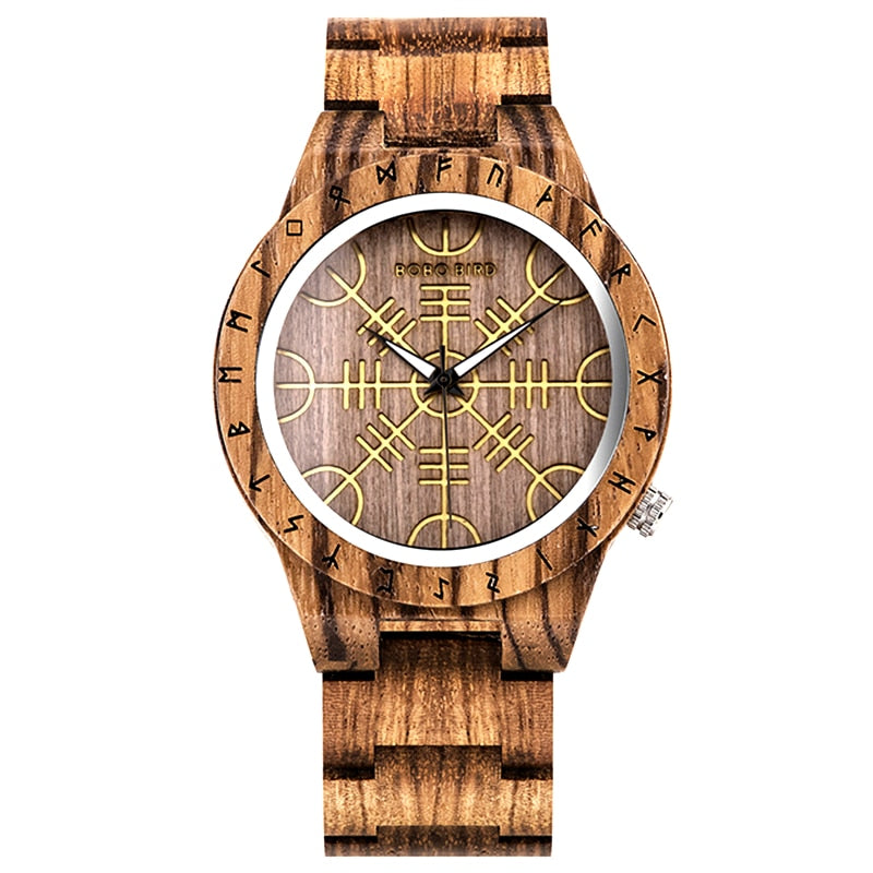 Men Watches Zebra Wood Vintage Watch for Men Come With Bamboo Box Thanksgiving Christmas Gift T16-2, China, Yes