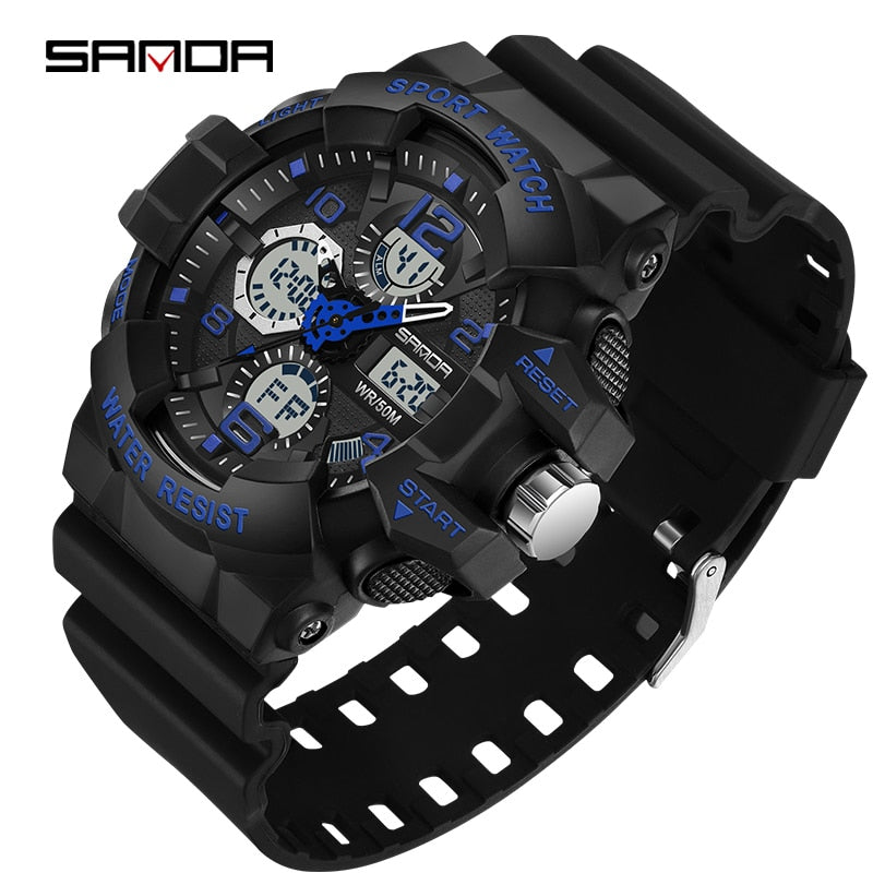 Brand G- Style Military Watch Men Digital Shock Sports Watches For Man Waterproof Electronic Wristwatch Mens 2023 Relogios Black blue