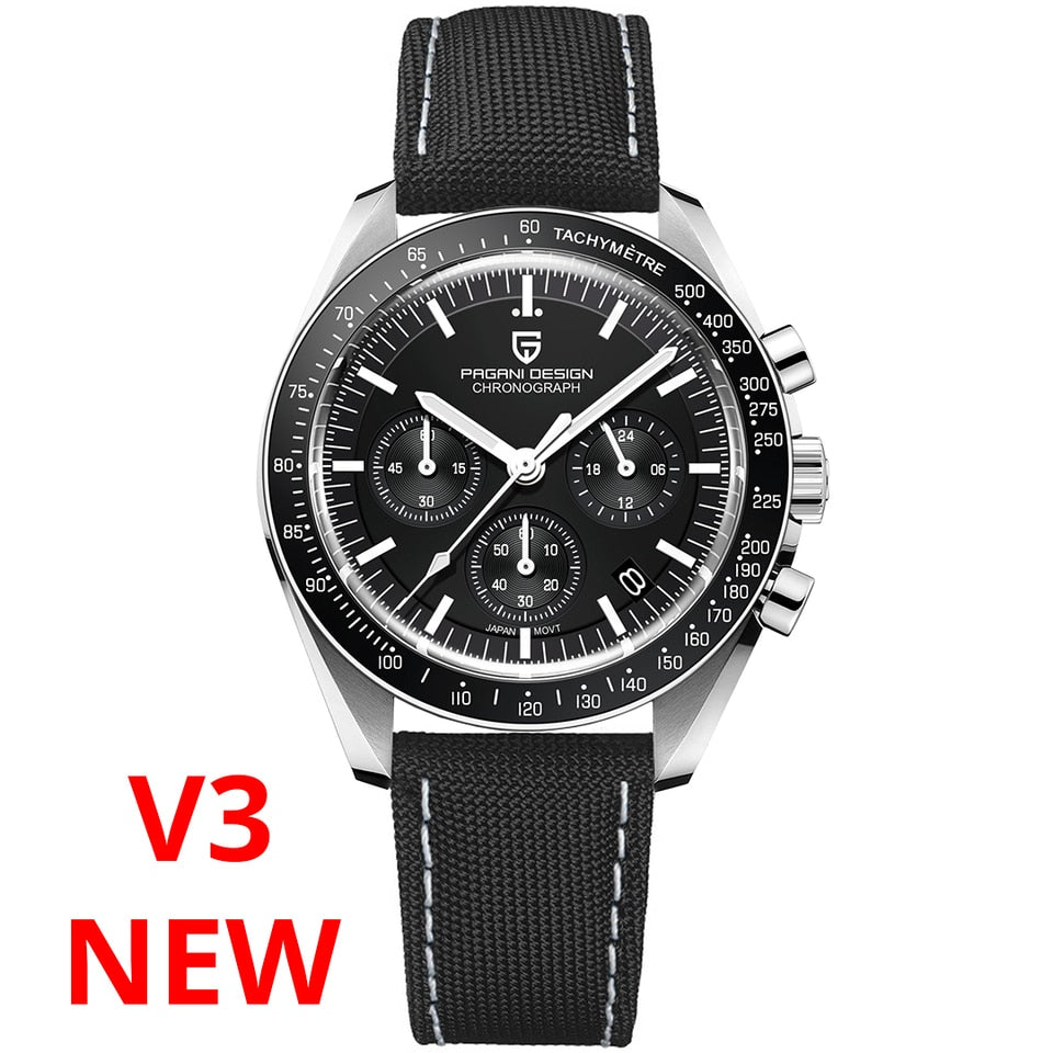 New Men Watches Top Luxury Quartz Watch For Men Automatic Date Speed Chronograph Sapphire Mirror Wristwatch