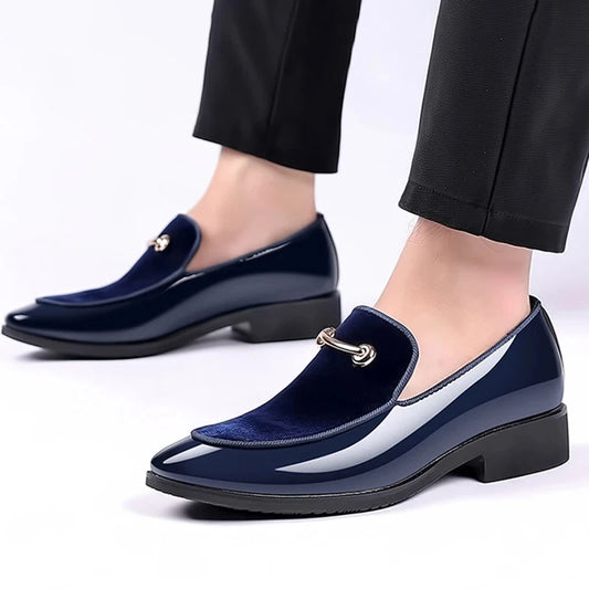 Men Shoes Leather Luxury Business Oxford Breathable Patent Formal Plus Size Man Office Wedding Flats Male Black Dress Oxfords