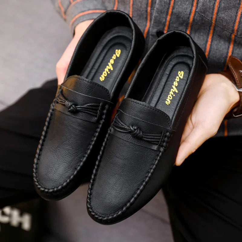 Men Loafers Shoes Man Comfy Slip-on Drive Moccasins Footwear Male Brand Leather Boat Shoes Men Casual Shoes