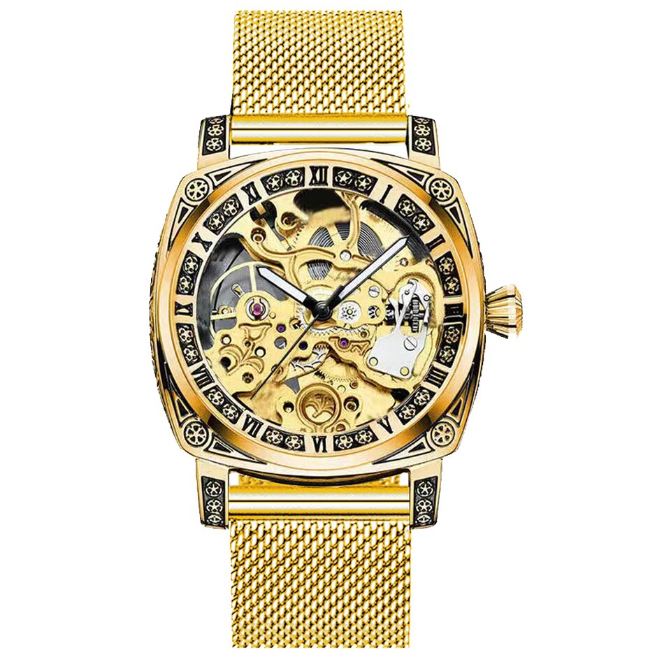 New Men Authentic Brand Carved Watches Fully Automatic men watches Hollowed Seagull Mechanical Watches luxury MAN WATCH