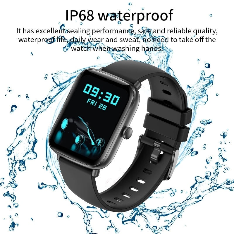 New Bluetooth Heart Rate Monitor Smart Watch Men Full Touch Dial Call Fitness Tracker IP67 Waterproof Smartwatch Men women