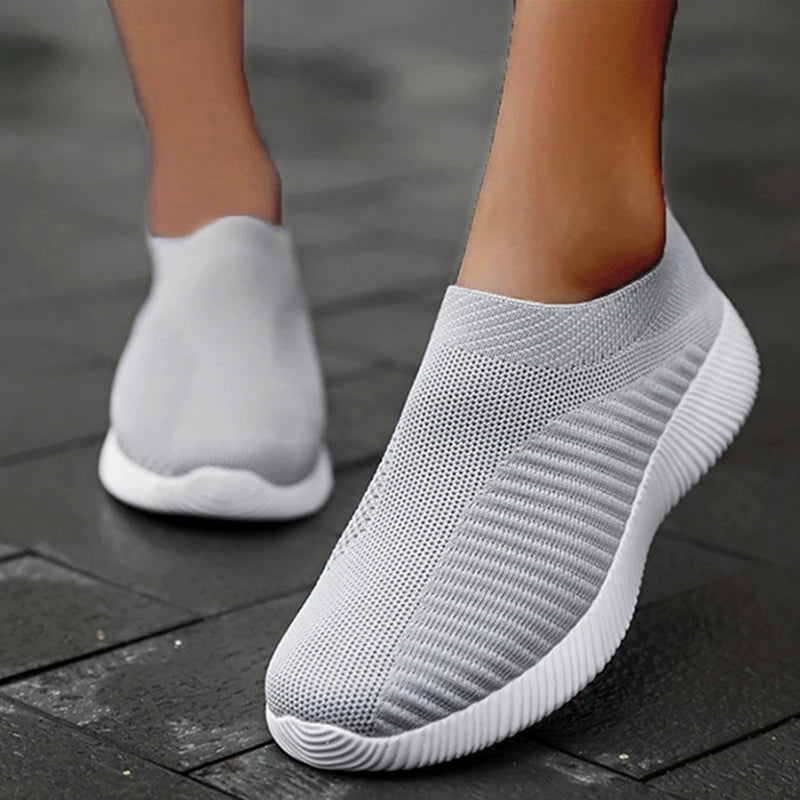 Sneakers For Women Casual Shoes Comfortable Soft Sneakers Women Slip On Sock Shoes For Women Ladies Flat Shoes