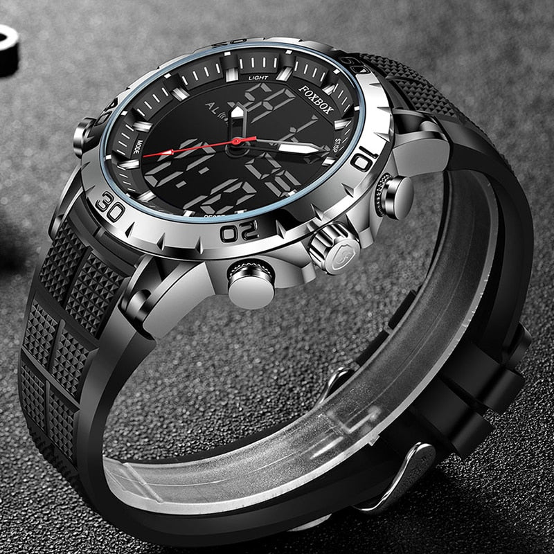 Men Watches Sports Top Brand Luxury Dual Display Quartz Watch Men Military Waterproof Clock Digital Electronic Watch