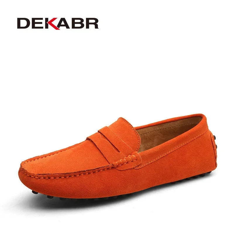 Brand Spring Summer Hot Sell Moccasins Men Loafers High Quality Genuine Leather Shoes Men Flats Lightweight Driving Shoes