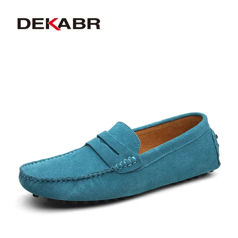 Brand Spring Summer Hot Sell Moccasins Men Loafers High Quality Genuine Leather Shoes Men Flats Lightweight Driving Shoes