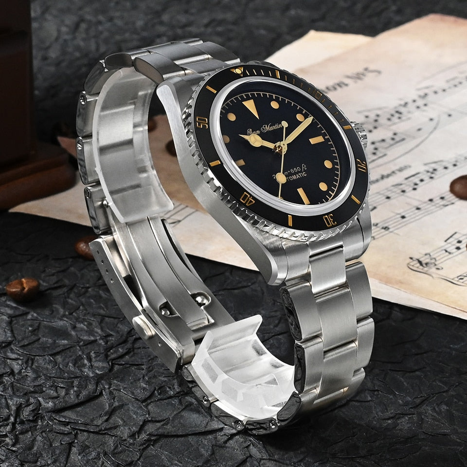 San Martin Men Watches 38mm Diver 6200 Retro Water Ghost Luxury Sapphire NH35 Automatic Mechanical Vintage Watch 20Bar Luminous