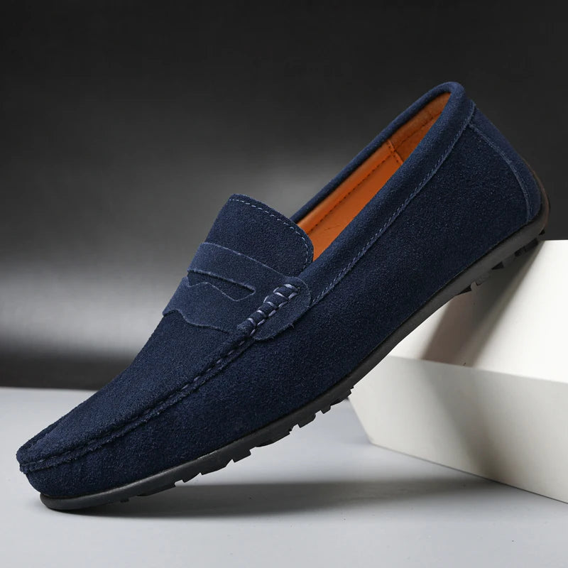 Men Leather Loafers Slip On Men Flats Driving Shoes Men Casual Shoes