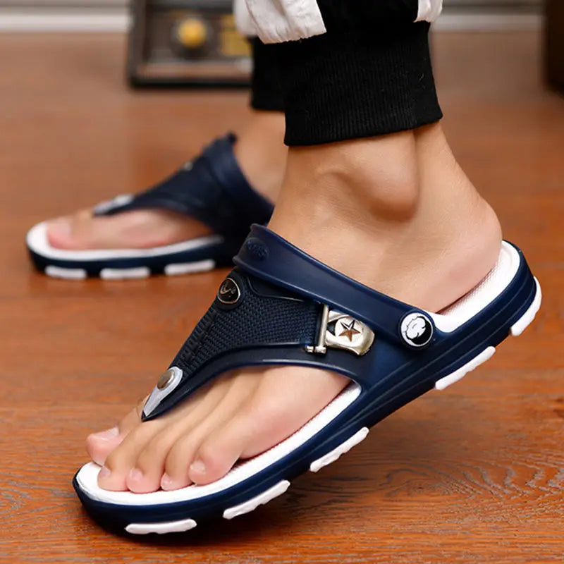 Summer Sandals Men Slippers Outdoor Beach Casual Shoes Zapatos De Hombre Indoor Durable Anti Slip Peep Toe