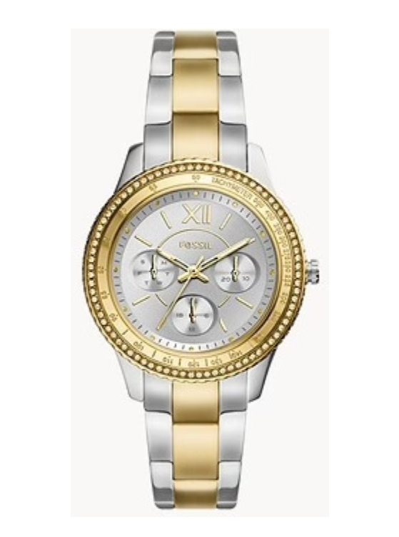 FOSSIL STELLA SPORT MULTIFUNCTION TWO-TONE - ES5107 LUXURY WATCH FOR WOMEN