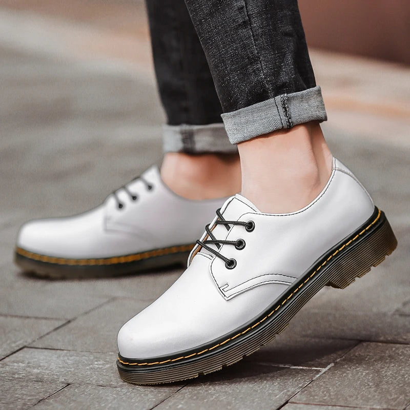 British Style Luxury Outdoor Shoes Brand Thick Bottom Oxford Shoes Lace Up Safety Shoes Beef Tendon Outsole Work Shoes Casual