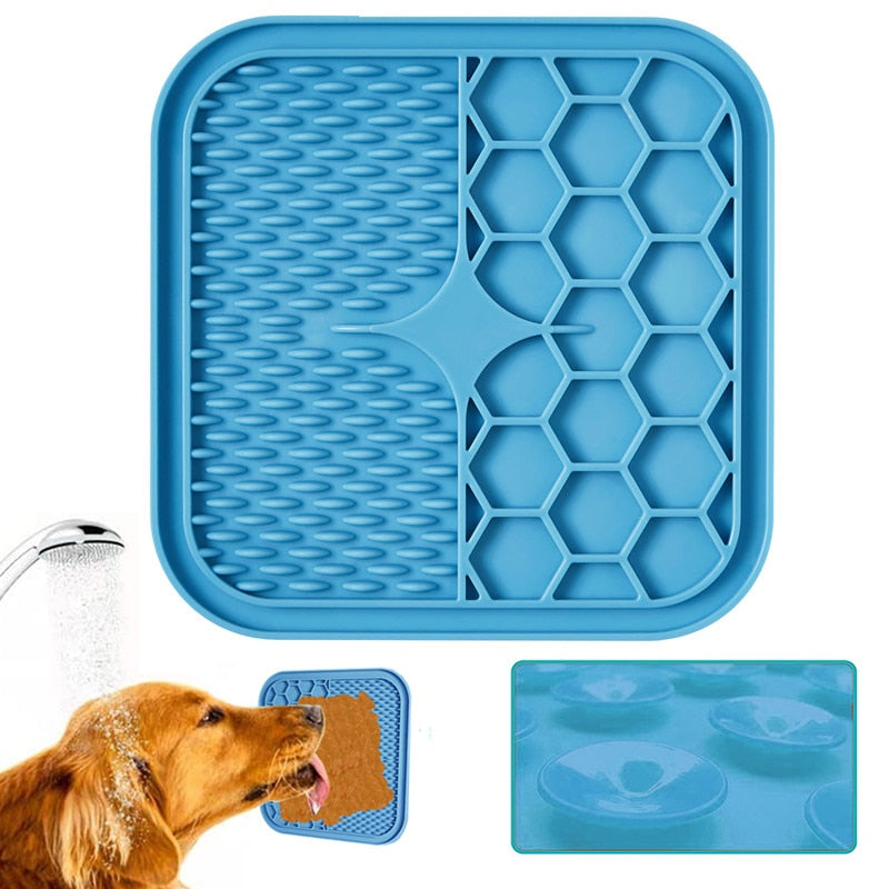 4 Pet Products Mat For Dogs Cats Slow Food Bowls With Suction Cup Feeding Food Silicone Lick Pad Dog Slow Feeders Treat Dispensing MULTI