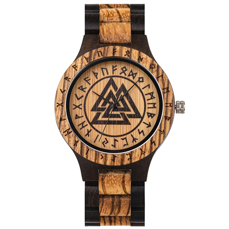 Men Watches Zebra Wood Vintage Watch for Men Come With Bamboo Box Thanksgiving Christmas Gift DZ070-1, China, Yes