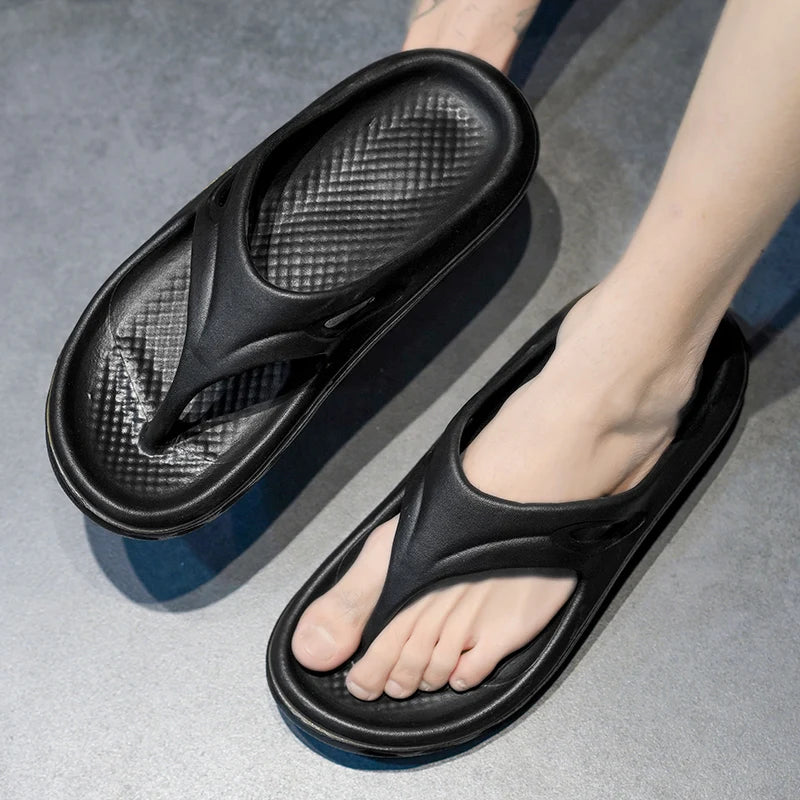 New Men Flip Flops Slides Slippers Outdoor Indoor Man Slippers Soft Thick Bottom Home Shoes Beach Slippers Flip Flops