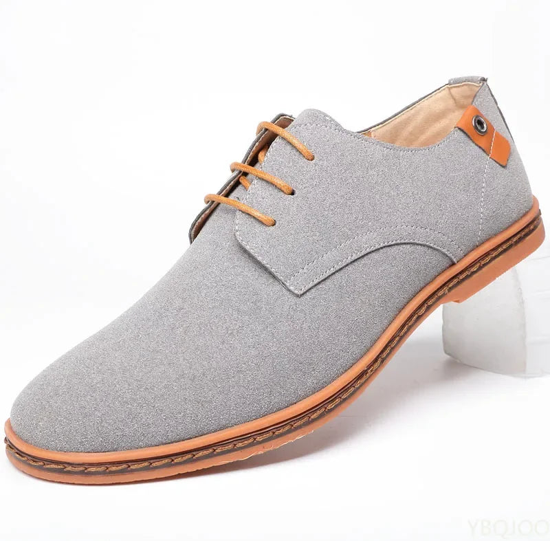 Spring Big Size 38-46 Suede Leather Men Shoes Oxford Casual Classic Sneakers For Male Comfortable Footwear