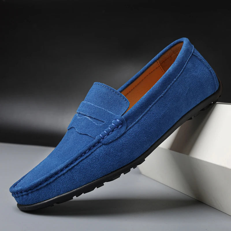 Men Leather Loafers Slip On Men Flats Driving Shoes Men Casual Shoes