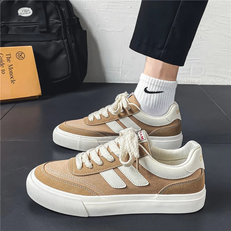 Canvas Shoes Men Skateboard Shoes Platform Comfortable Casual Walking Streetwear Teenager Men Vulcanize Shoes