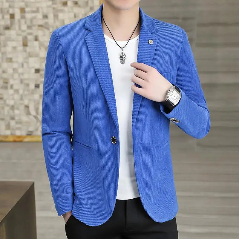 New Autumn Winter Thickened Canaries Horse Runner Man Thickened Individual Coat blue 1, M (EUR XXS)