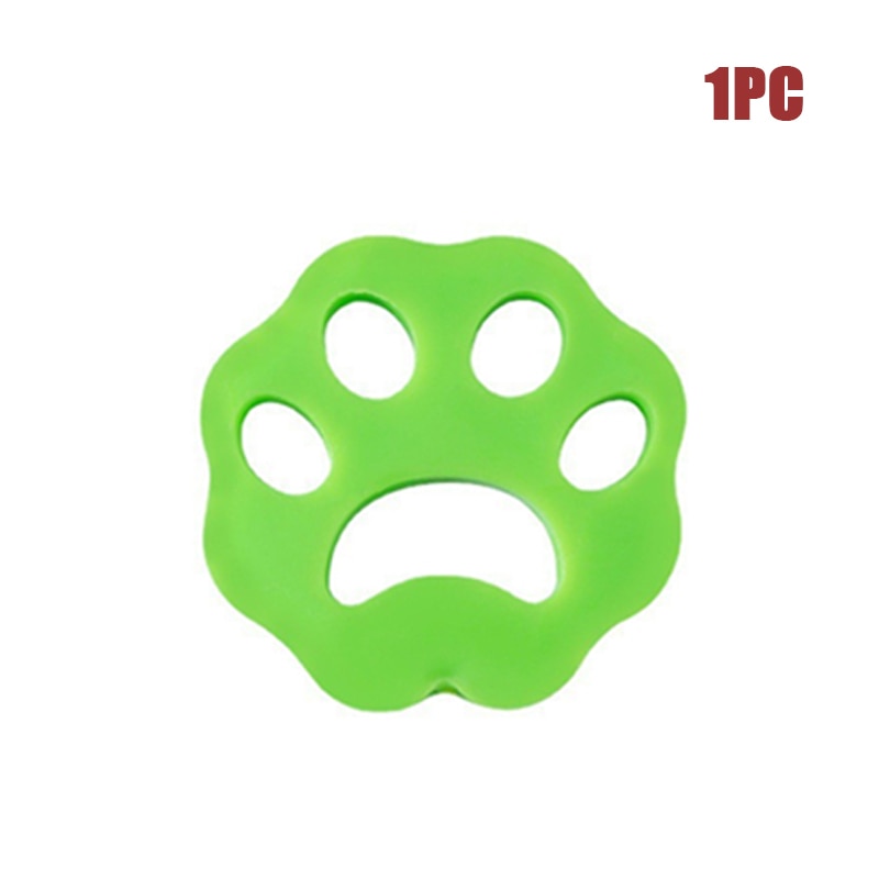 1/4PCS Pet Hair Remover Washing Machine Hair Remover Reusable Cat Dog Fur Lint Hair Remover Clothes Dryer Cleaning Laundry Tools green cat paw-1pc