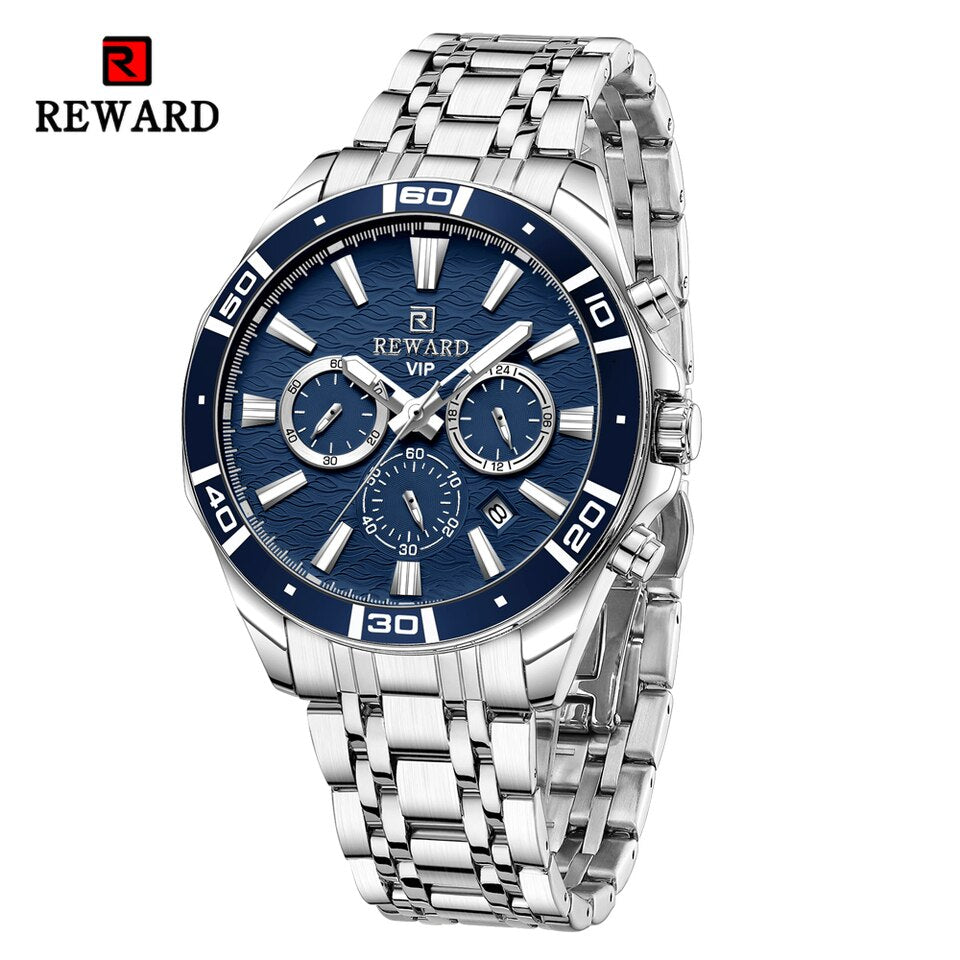 New Design Business Watches for Men Stainless Quartz Wristwatches Waterproof Chronograph Luminous Sport Wrist Watch RD81134M-B No Box