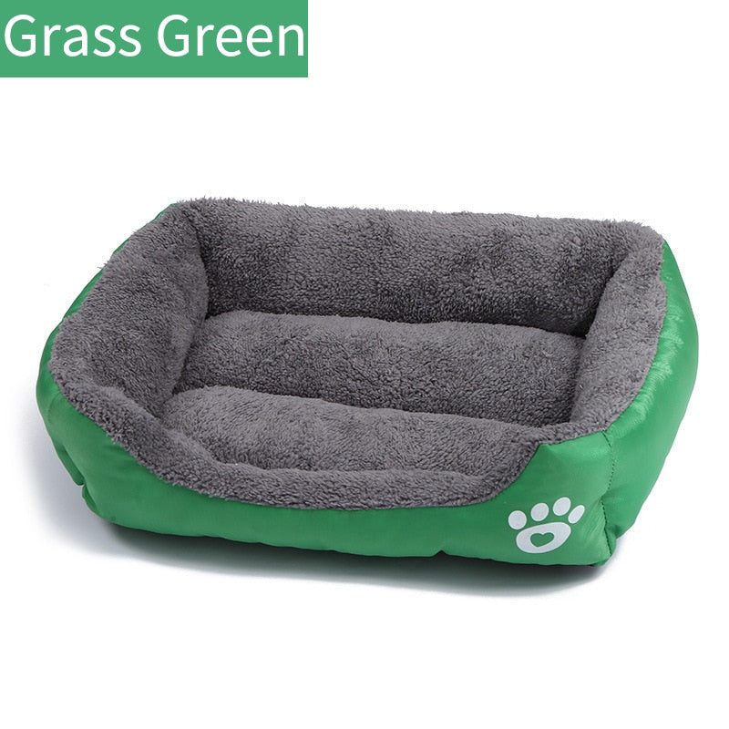 Dog Beds for Large Dogs Summer Washable Cat Mat Waterproof Mattress Rectangular Pet Cushion for Medium Large Dogs or Multiple Grass Green, S 43x32cm