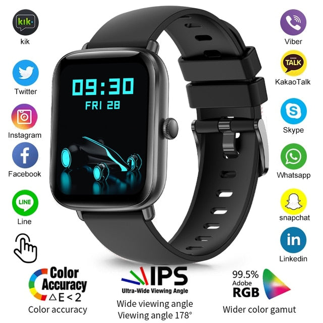 New Bluetooth Heart Rate Monitor Smart Watch Men Full Touch Dial Call Fitness Tracker IP67 Waterproof Smartwatch Men women