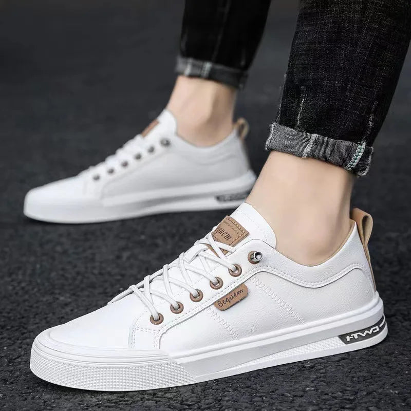 Men Casual Shoes Lightweight Breathable Men Shoes Flat Men Sneakers White Skateboarding Shoes Business Travel Tenis Masculino