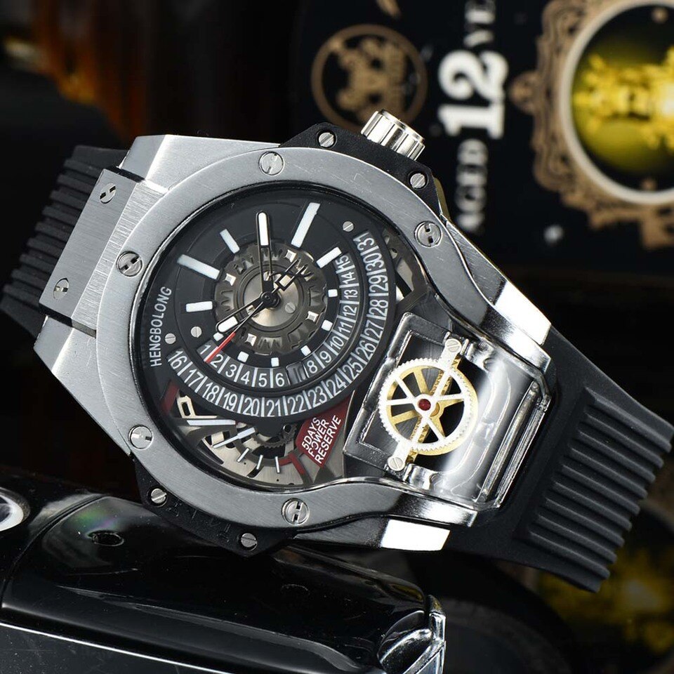 Top High Quality Watches For Mens Special Dial Steel Quartz Watch Luminous Sport Waterproof Automatic Date AAA Jewelry Clocks