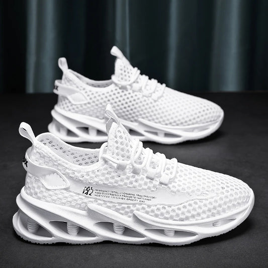 New Summer Sneakers Men Mesh Breathable Running Tennis Shoes Outdoor Sports Tenis Masculino White Casual Walking Shoes