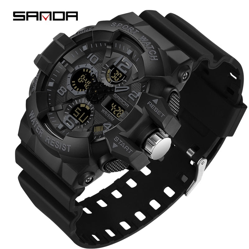 Brand G- Style Military Watch Men Digital Shock Sports Watches For Man Waterproof Electronic Wristwatch Mens 2023 Relogios full black