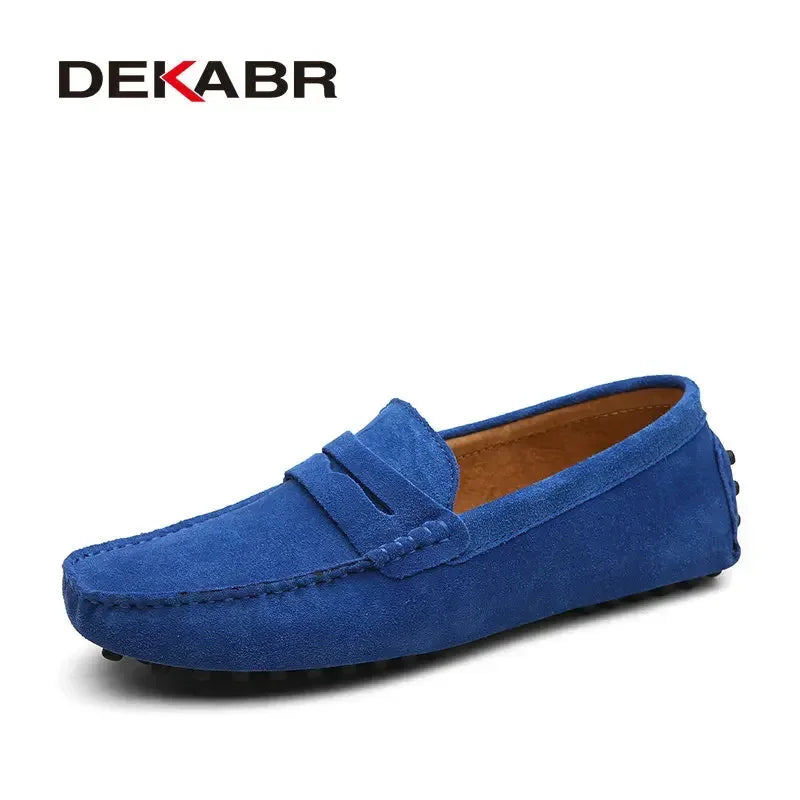 Brand Spring Summer Hot Sell Moccasins Men Loafers High Quality Genuine Leather Shoes Men Flats Lightweight Driving Shoes