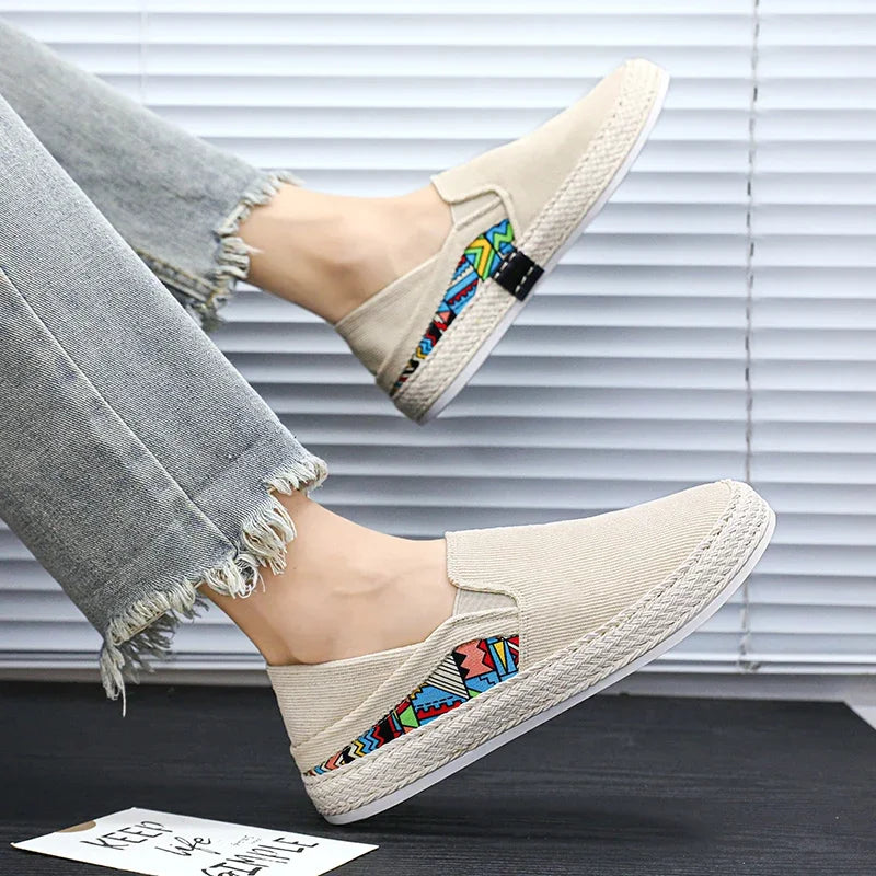 Men Canvas Shoes Casual Sneaker for Men Slip-on Vulcanized Comfortable Male Flats Loafers Driving Shoes Zapatos Hombre