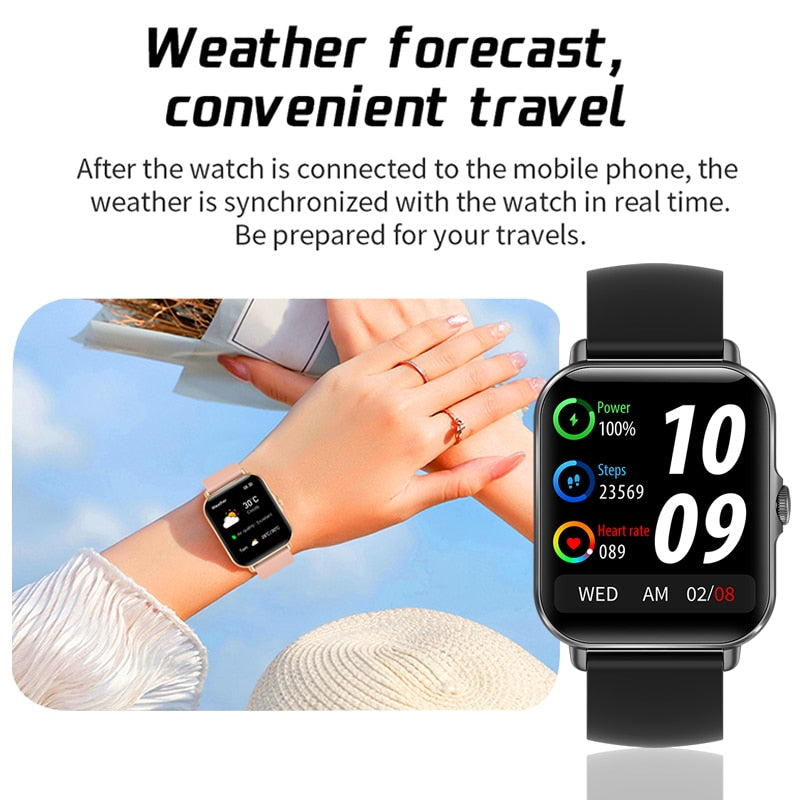 New Bluetooth Answer Call Smart Watch Men Full Touch Dial Call Fitness Tracker IP67 Waterproof smartwatch For Men Women+box