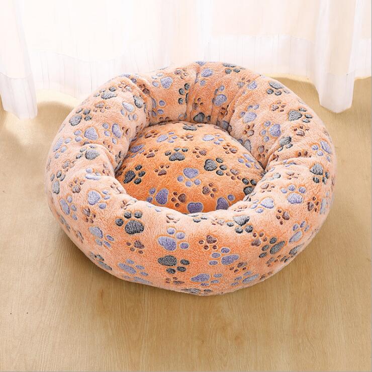 Dog Bed Super Soft Washable Long Plush Pet Kennel Deep Sleep Dog House Velvet Mats Sofa For Dog Basket Pet Cat Bed Drop shipping Camel Foot, 40CM