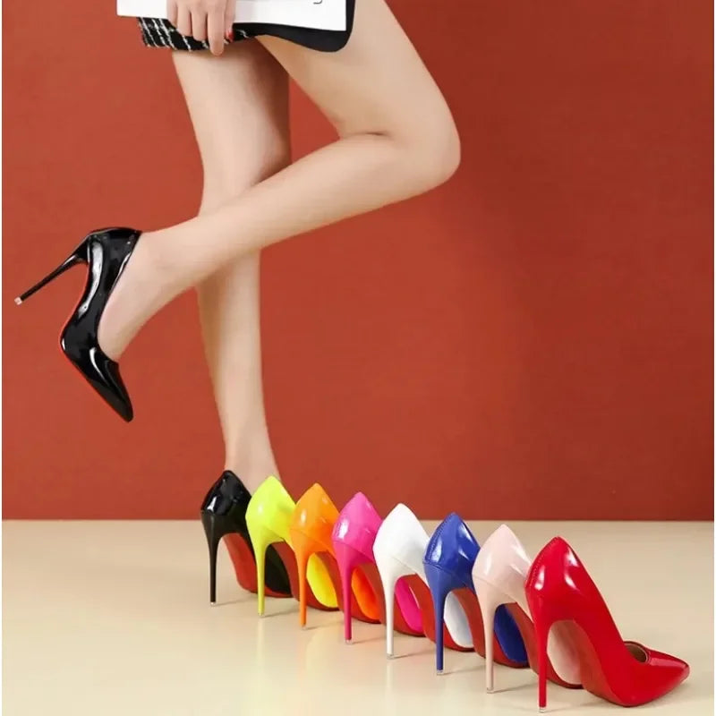 High Heels Women Shoes 12cm Thin Stiletto Banquet Wedding Shoes Pointed Toe Ladies Party Shoes