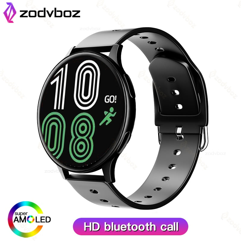 New Smart Watch Round Smartwatch Bluetooth Calls Watches Men Women Fitness Bracelet Custom Watch Face +Gift Box black, China