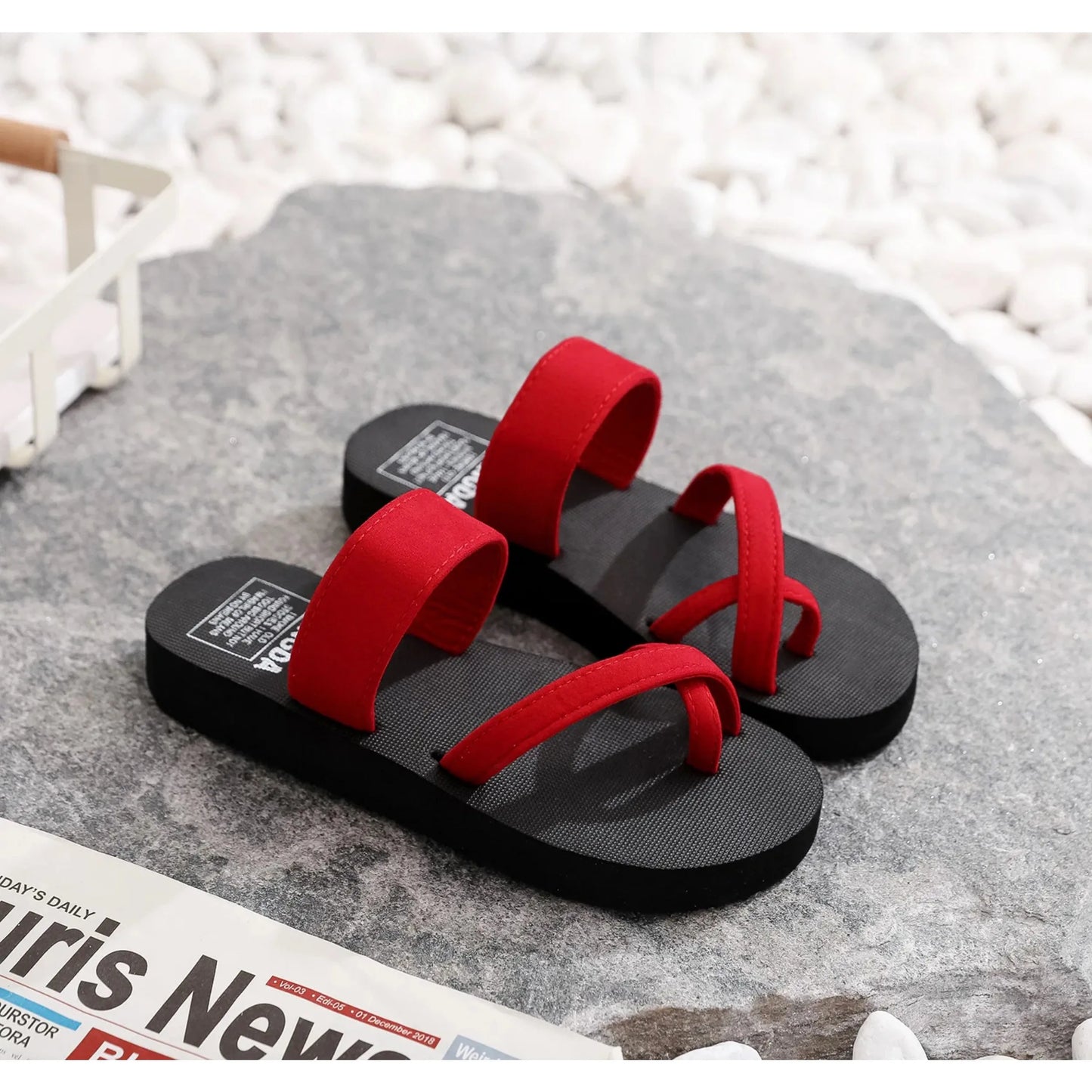 Summer Women's Slippers Fashion Platform Wedge Sandals Outdoor Leisure Flip Flops Travel Beach Slippers High Heel Women Slides