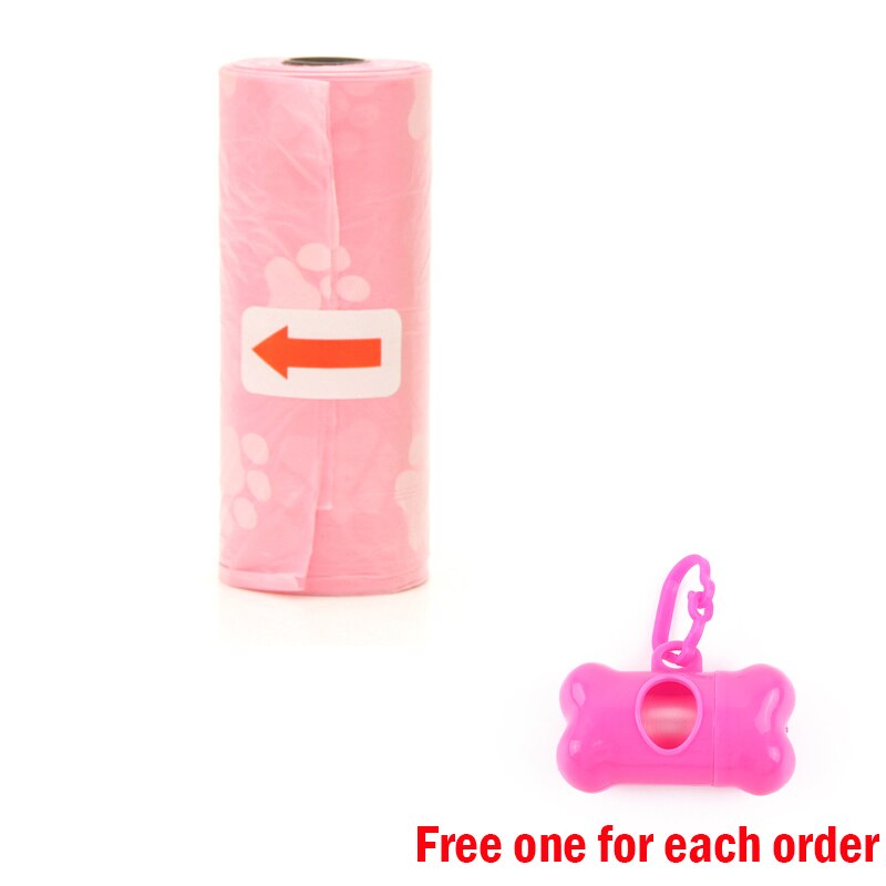 100 Rolls Dog Poop Bags Pet Waste Garbage Bags Unscented Outdoor Carrier Holder Dispenser Clean Pick Up Tools Pet Accessories pink, 10 rolls 150 bags